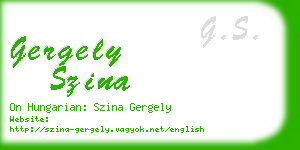 gergely szina business card